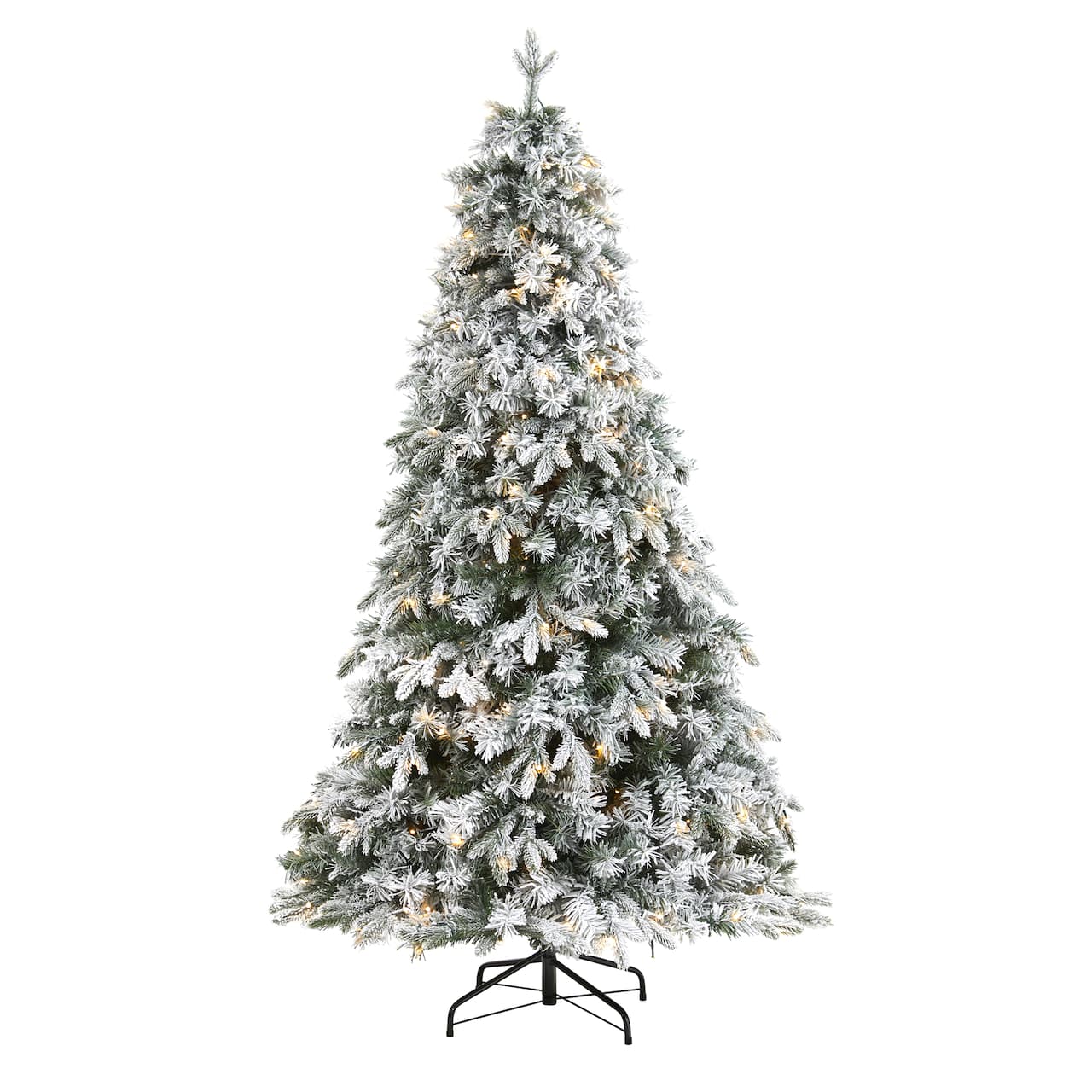 5ft. Pre-Lit Flocked Vermont Mixed Pine Artificial Christmas Tree, Clear LED Lights